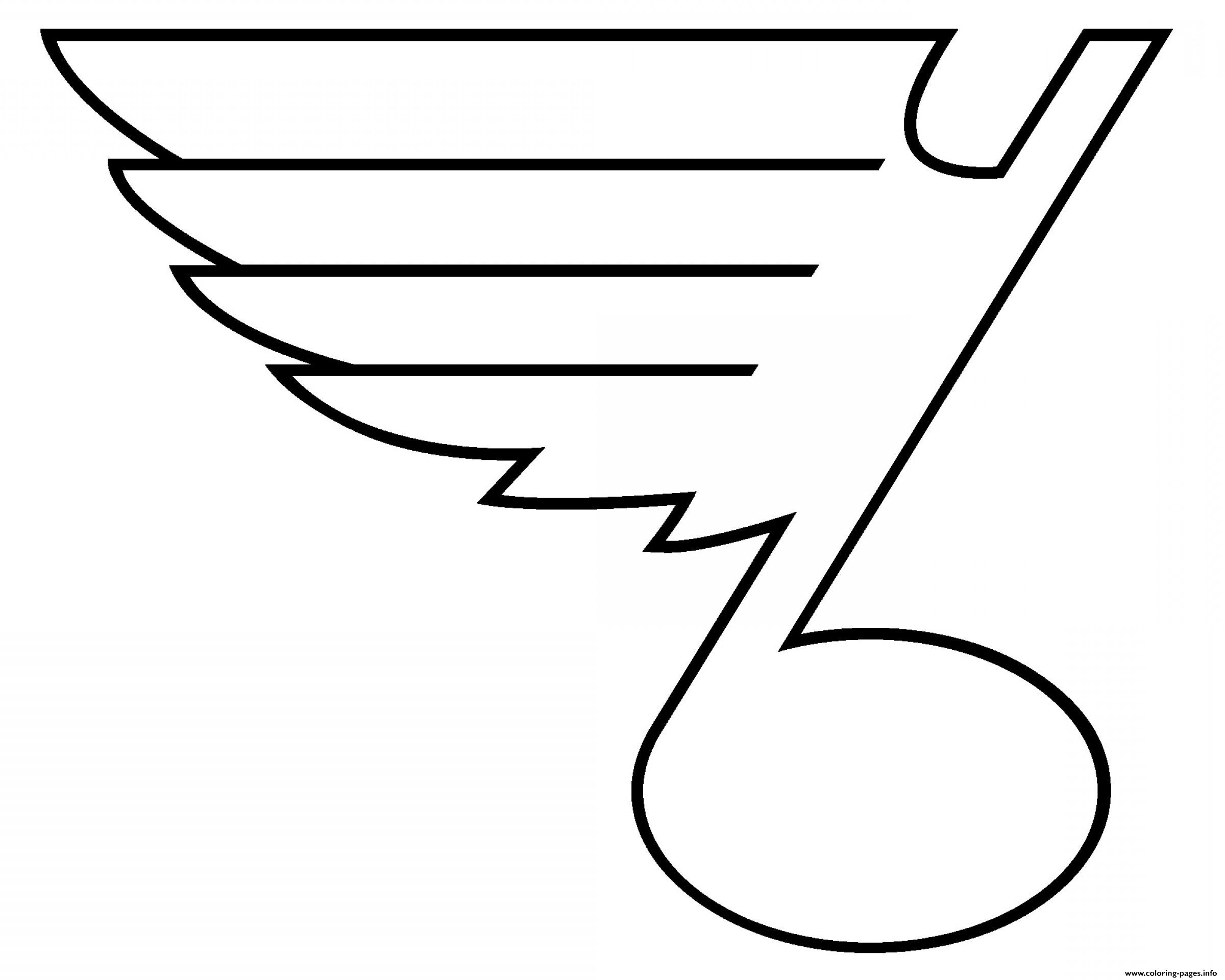 St louis blues nhl logo coloring page printable