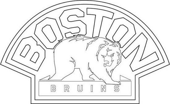 Bruins bear logo coloring sheet for boys boston bruins sports coloring pages boston bruins logo