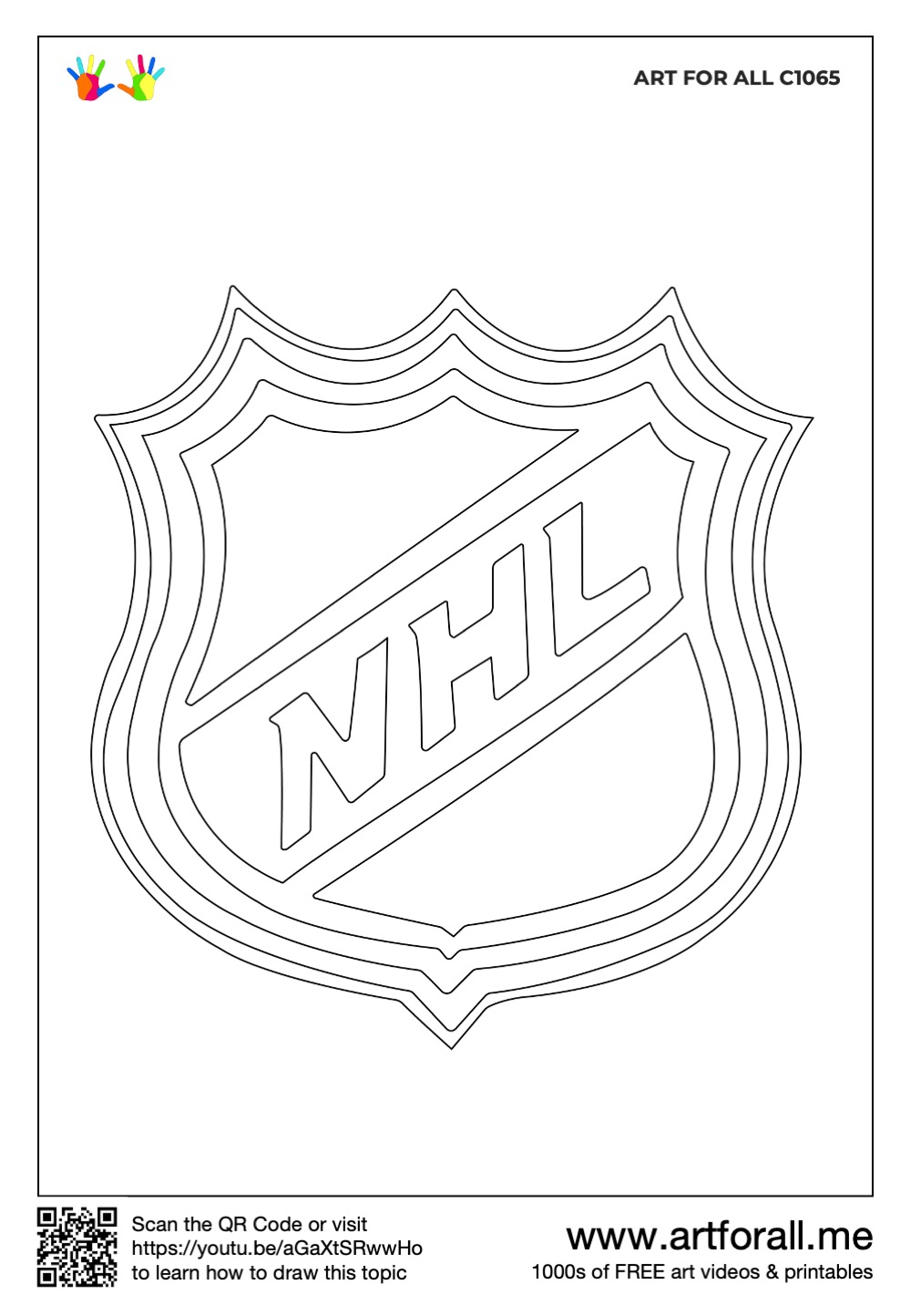 How to draw the nhl logo