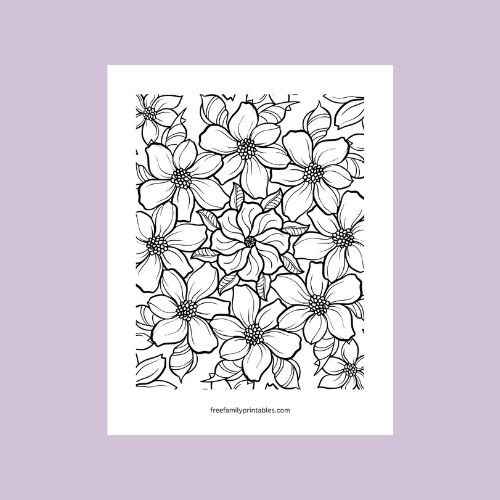 Flower bouquet coloring pages free printables