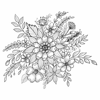 Bouquet flowers coloring pages printable images