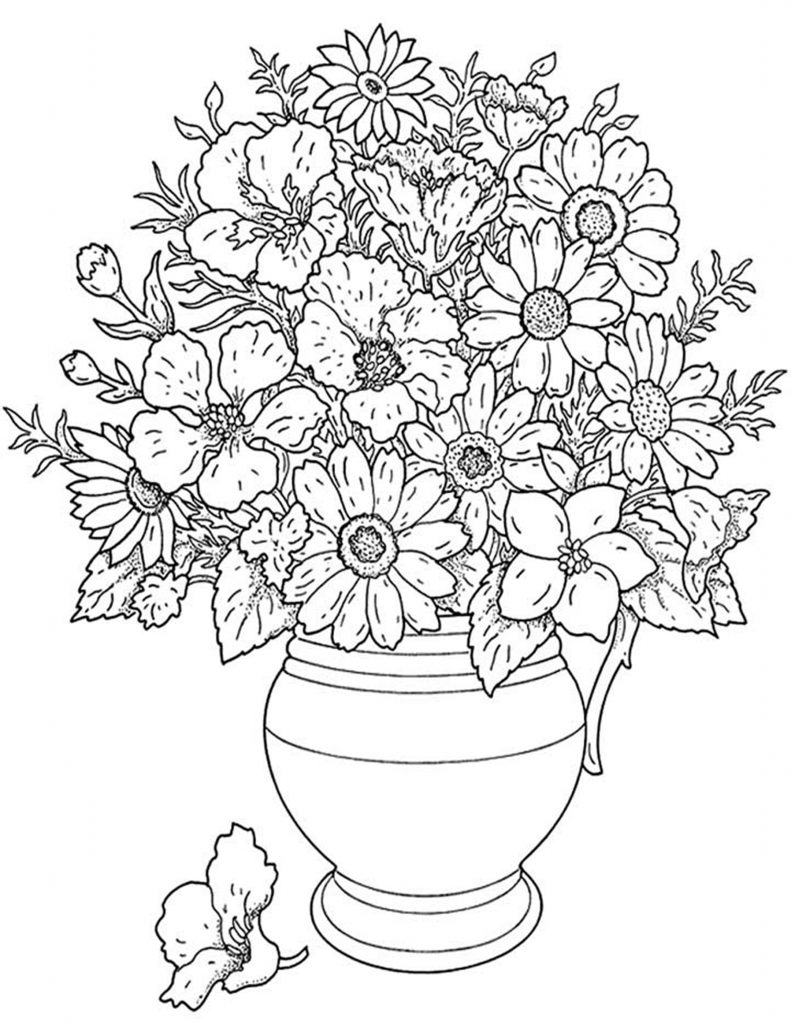 Free printable flower coloring pages for kids