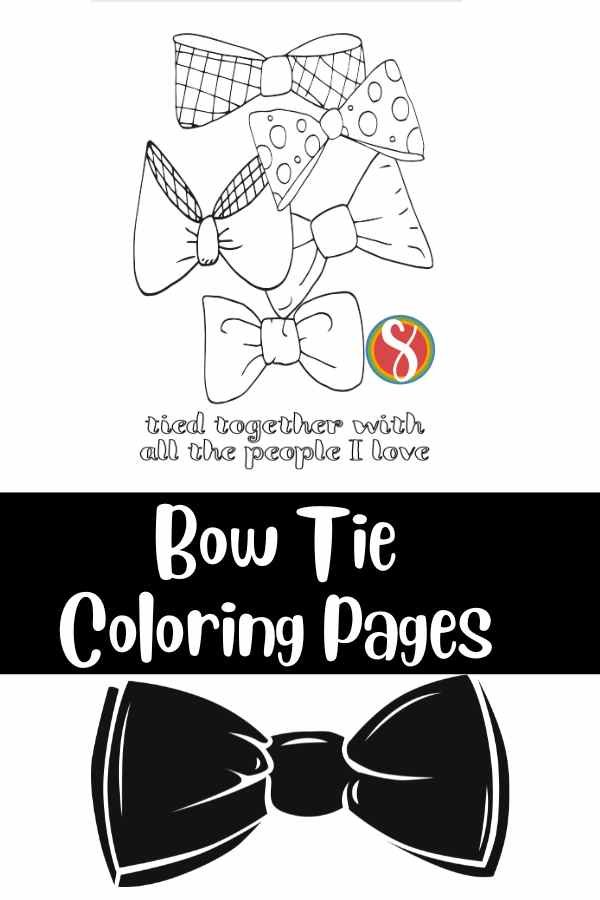 Free bow tie coloring pages â stevie doodles