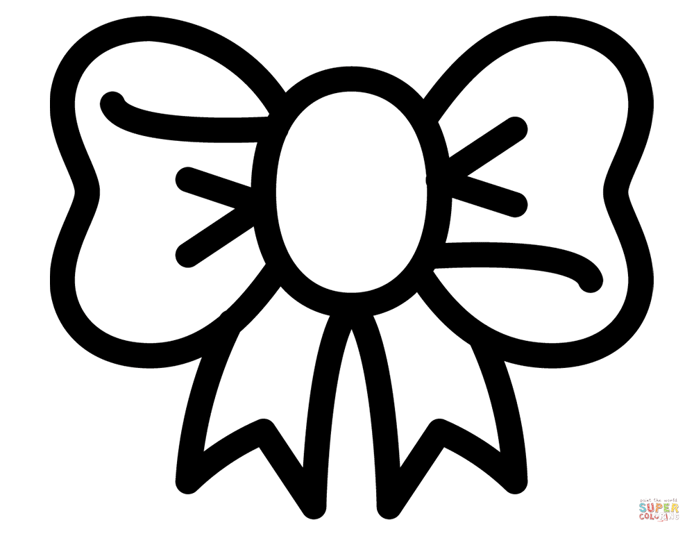 Christmas bow coloring page free printable coloring pages