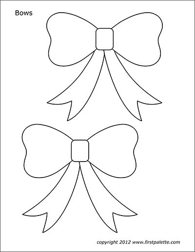 Bows free printable templates coloring pages firstpalette christmas applique patterns christmas applique free christmas printables