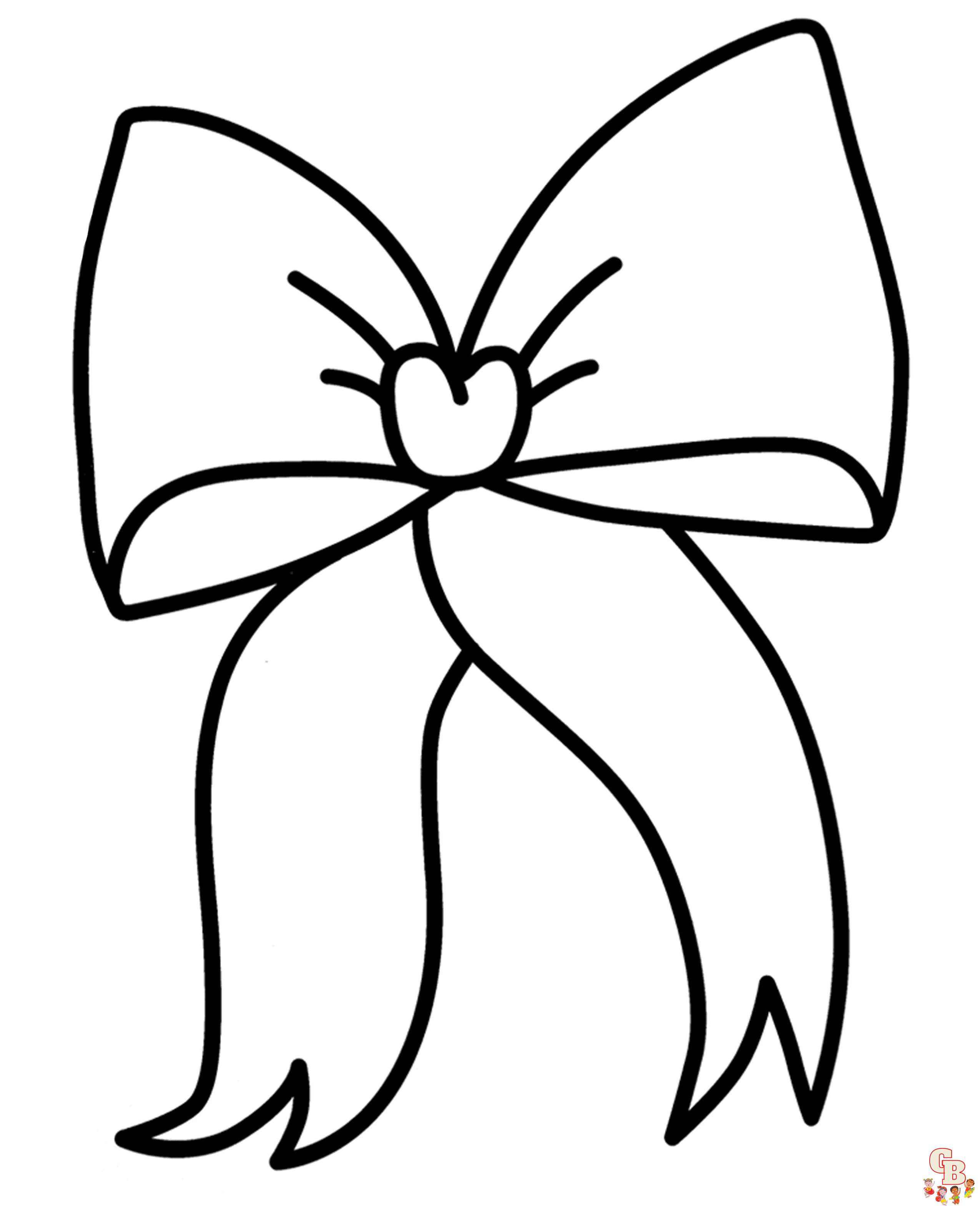 Printable bow coloring pages free for kids and adults