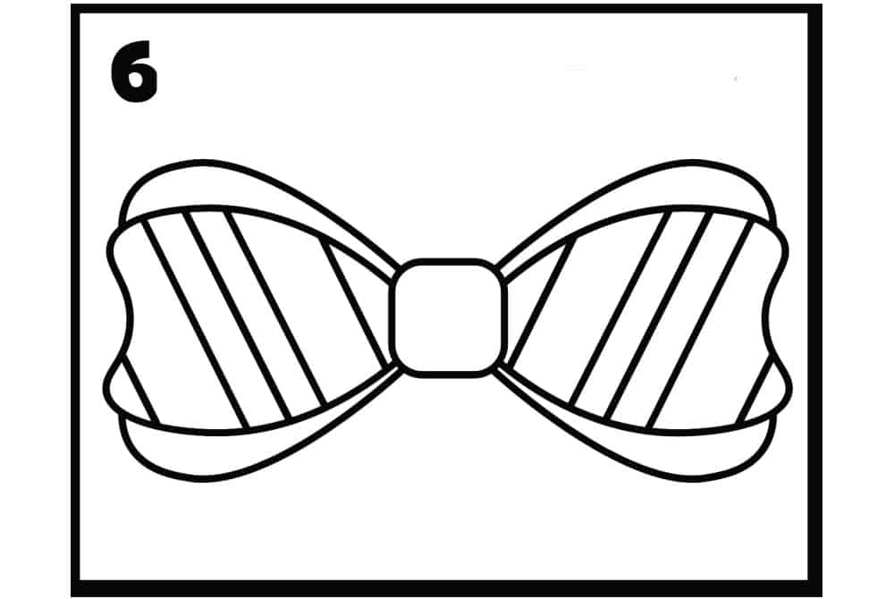 How to draw a bow tie easy
