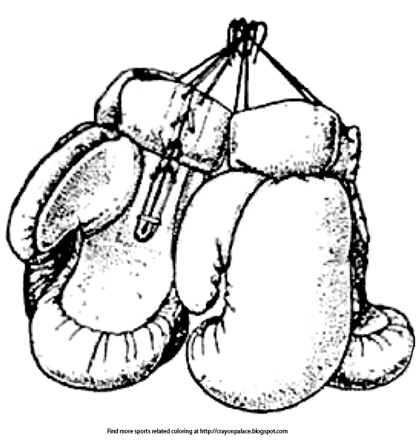 Crayon palace boxing gloves coloring pages