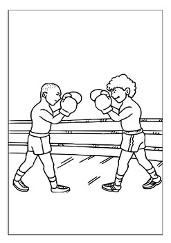 Immerse in the world of boxing printable boxing coloring pages for kids