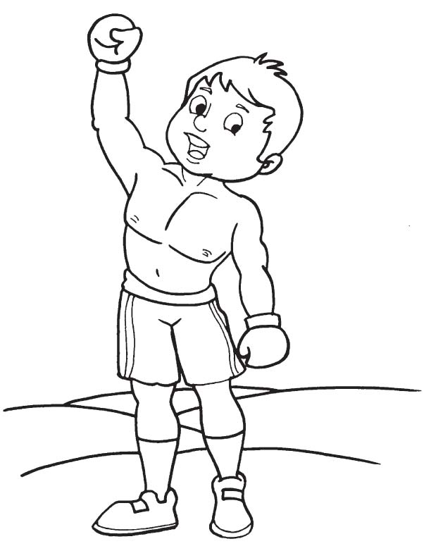 Boxing coloring pages
