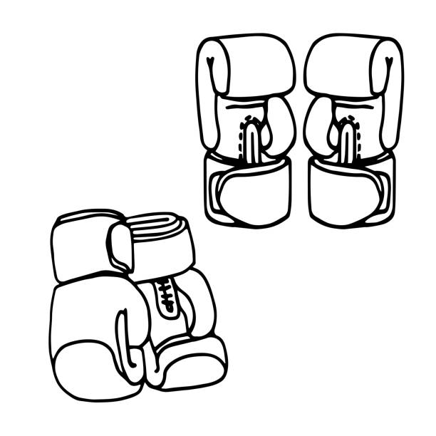 Tying boxing gloves stock illustrations royalty