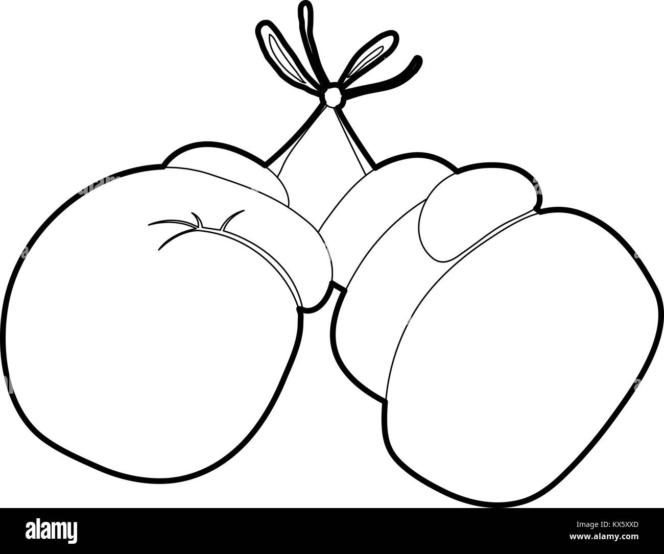 Boxing gloves icon outline style stock vector image art