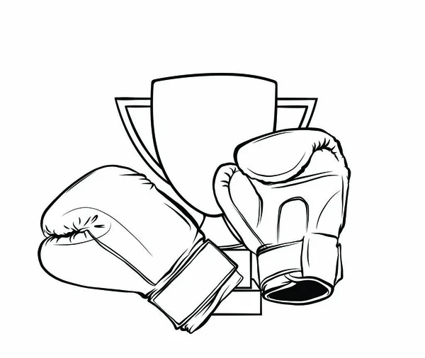 Boxing cup vector images