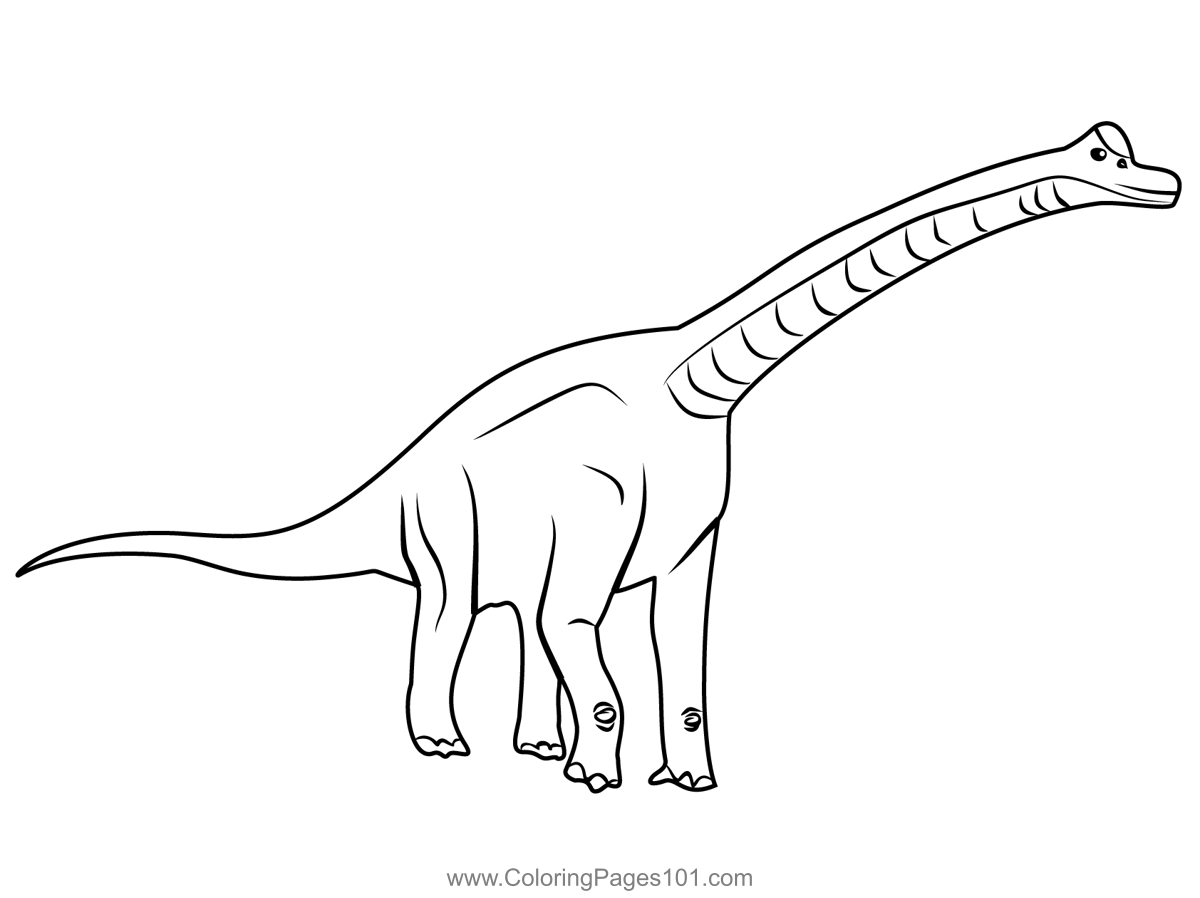 Brachiosaurus coloring page for kids