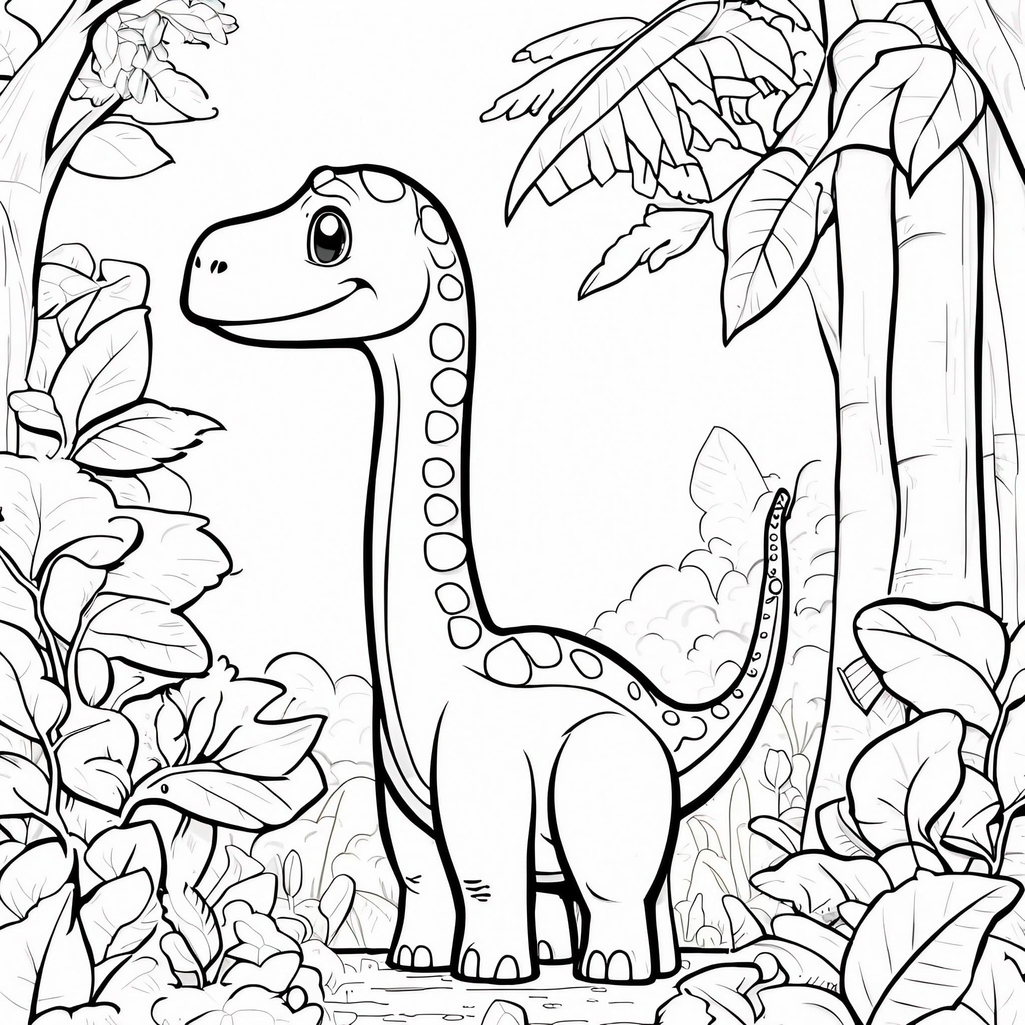 Printable dinosaur coloring pages discover kawaii dinosaurs