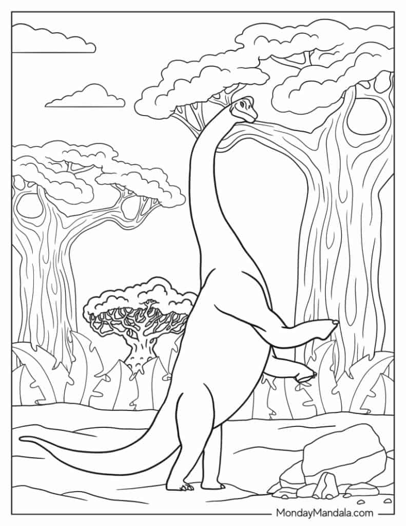 Brachiosaurus coloring pages free pdf printables