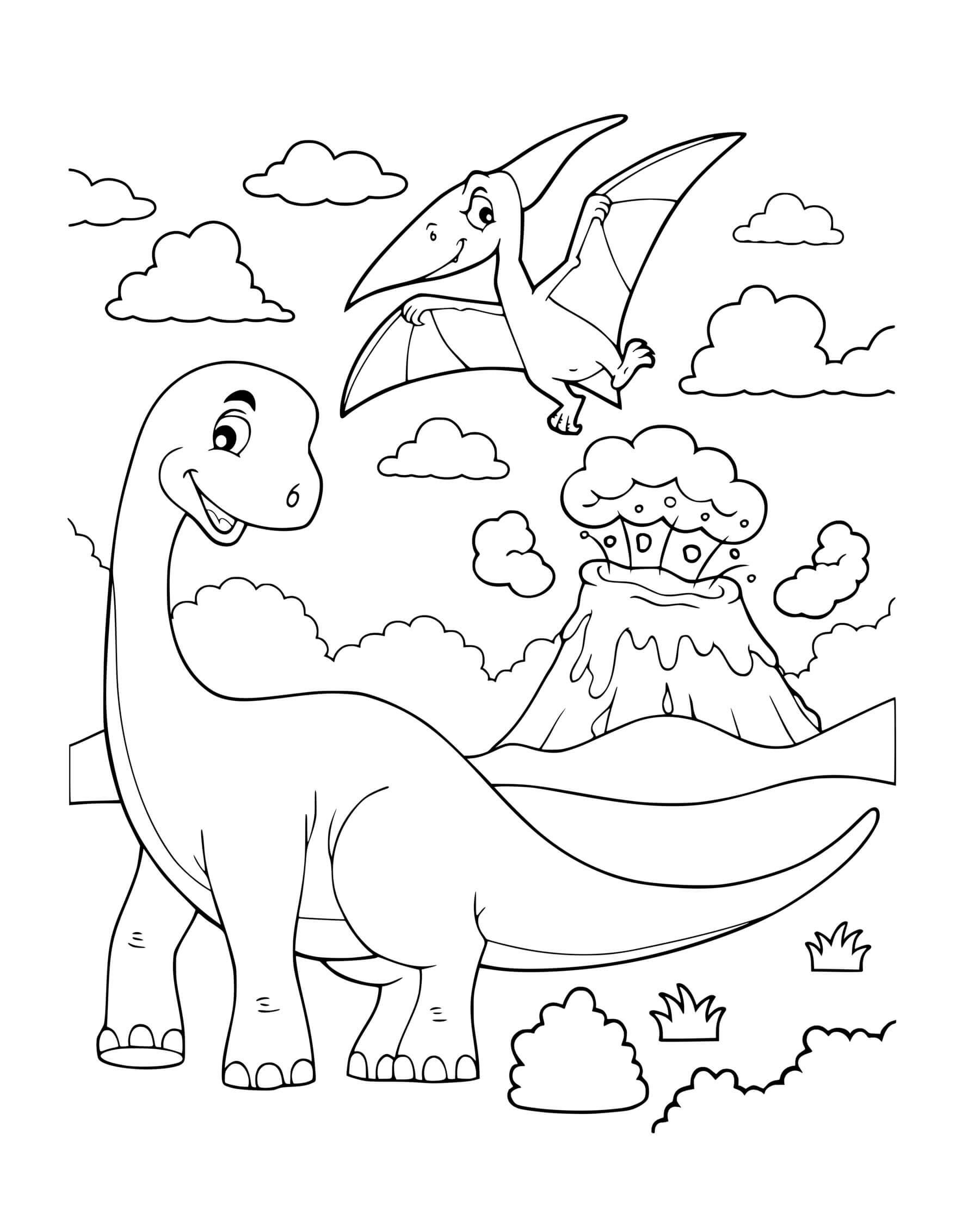 Printable brachiosaurus coloring pages pdf