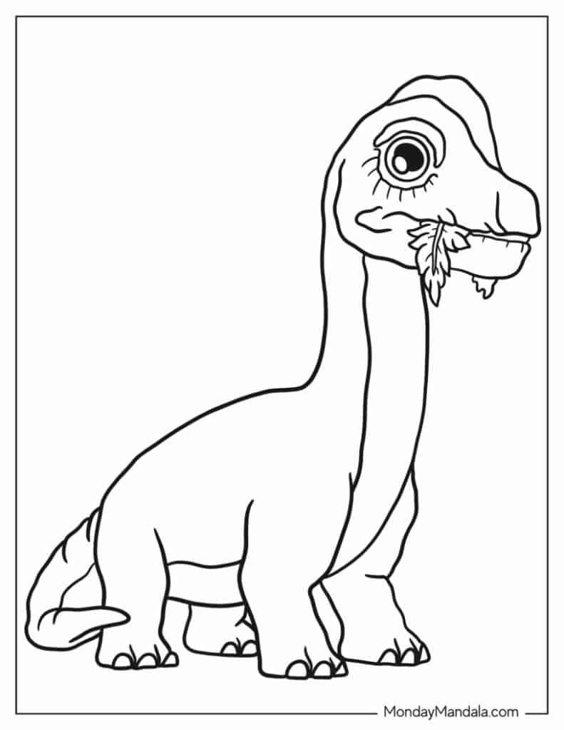 Brachiosaurus coloring pages free pdf printables