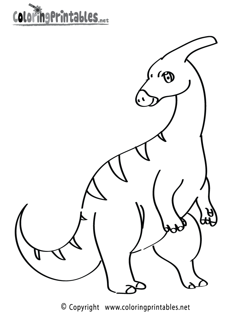 Fun dinosaur coloring page