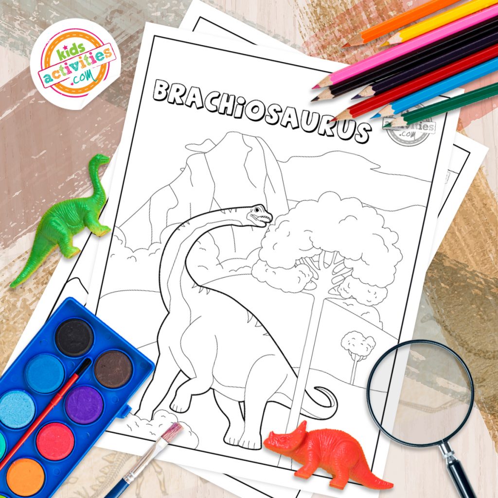 Brachiosaurus dinosaur coloring pages for kids kids activities blog