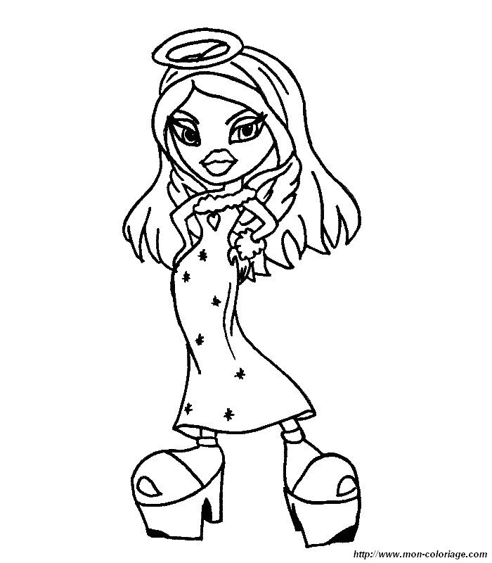 Coloring bratz page printable bratz to print out or color online