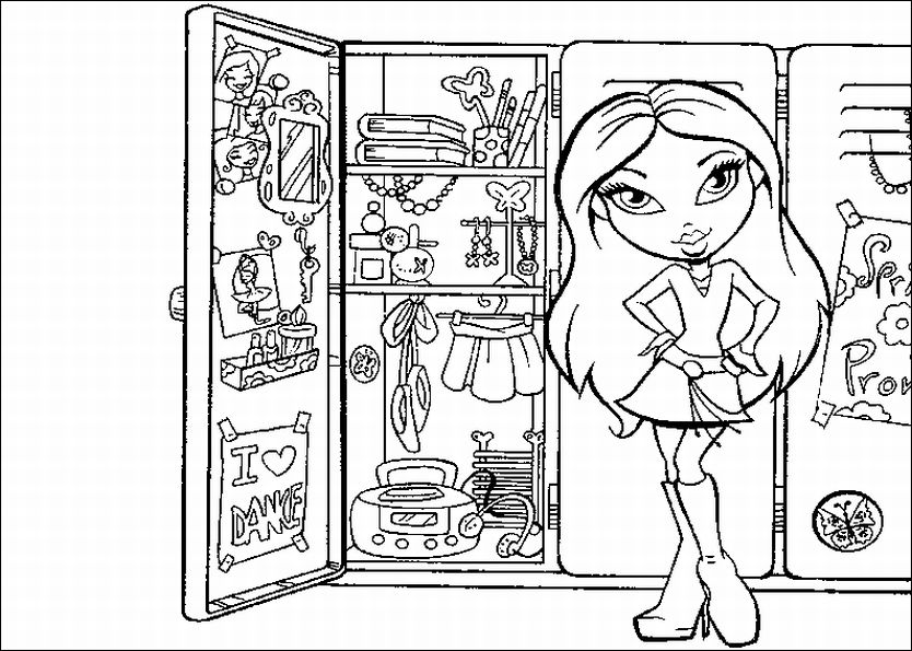 Bratz coloring pages free