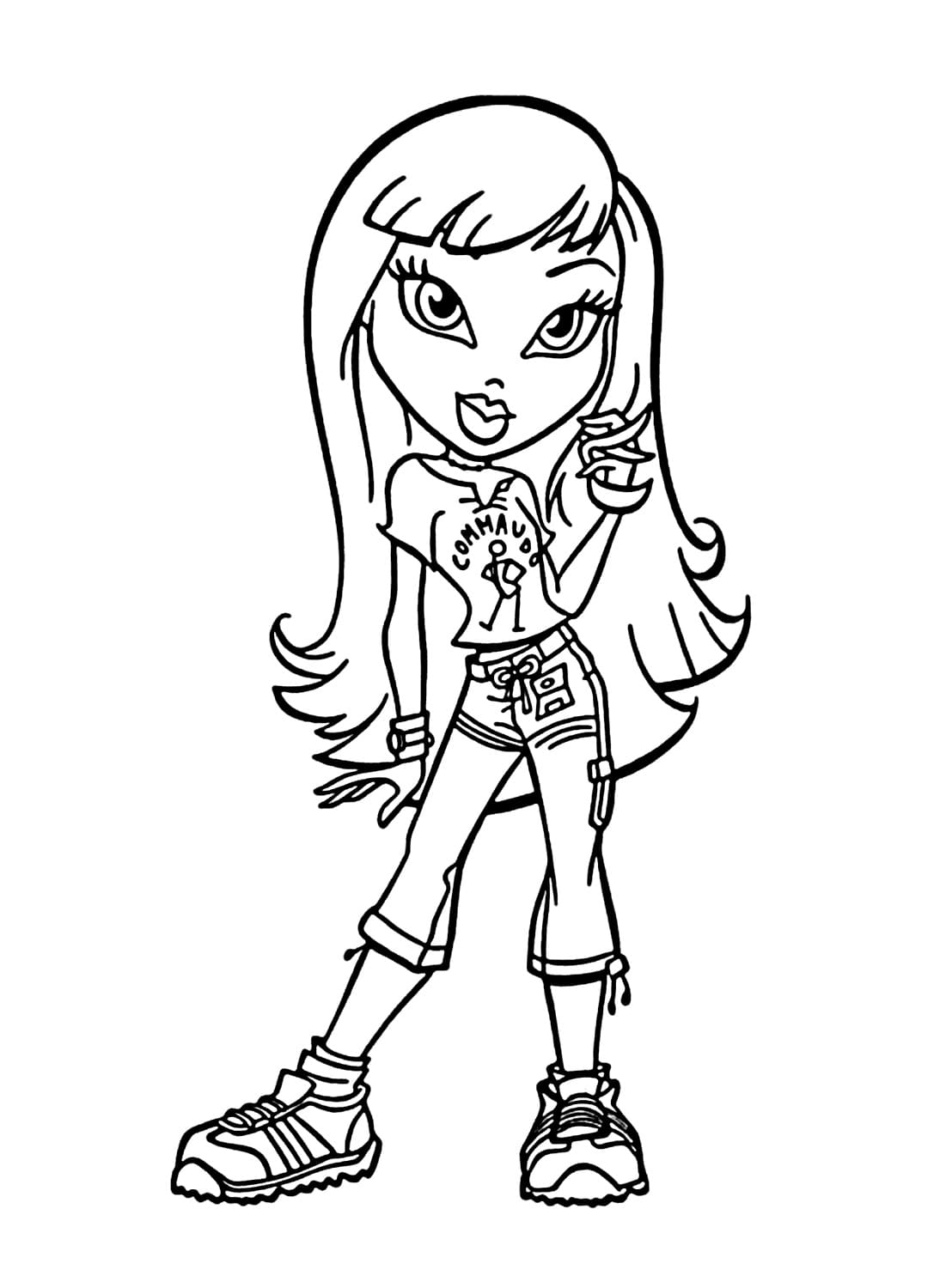 Meygan in bratz coloring page