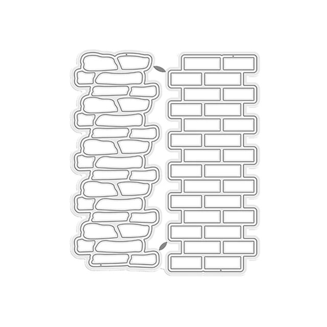 New special partial brick wall metal cutting dies for diy scrapbooking decor and card making paper craft embossing no stamp