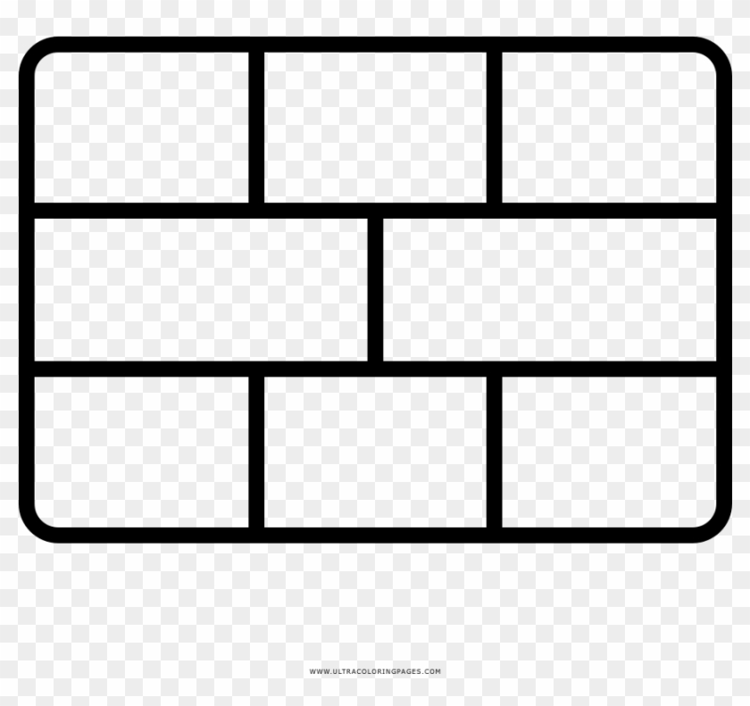 Brick wall coloring page