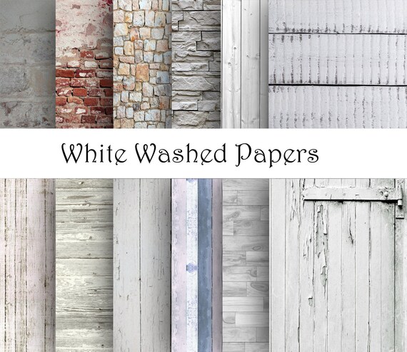White washed wood and bricks papers chipping paint backgrounds scrapbooking x pages instant download printable