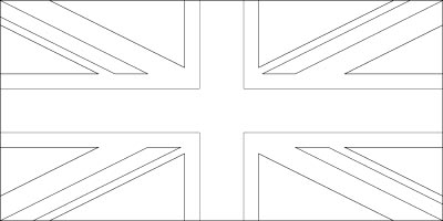 Coloring page for the flag of united kingdom