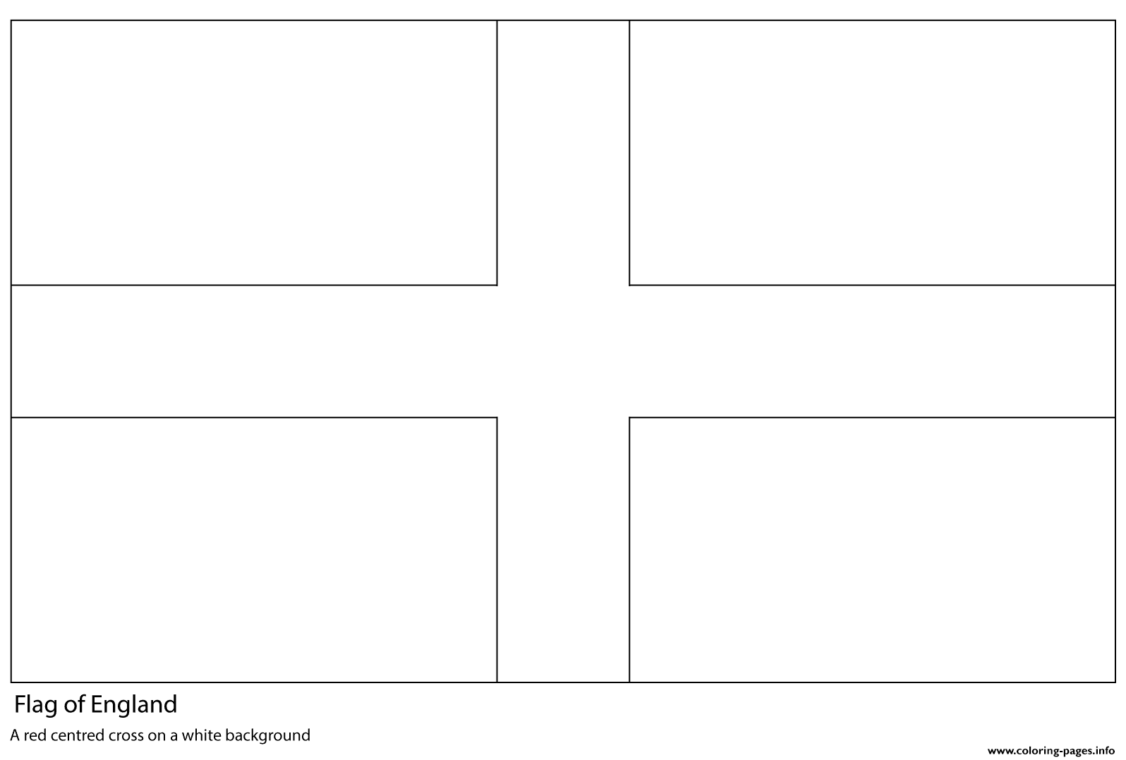 Flag of england united kingdoms coloring page printable