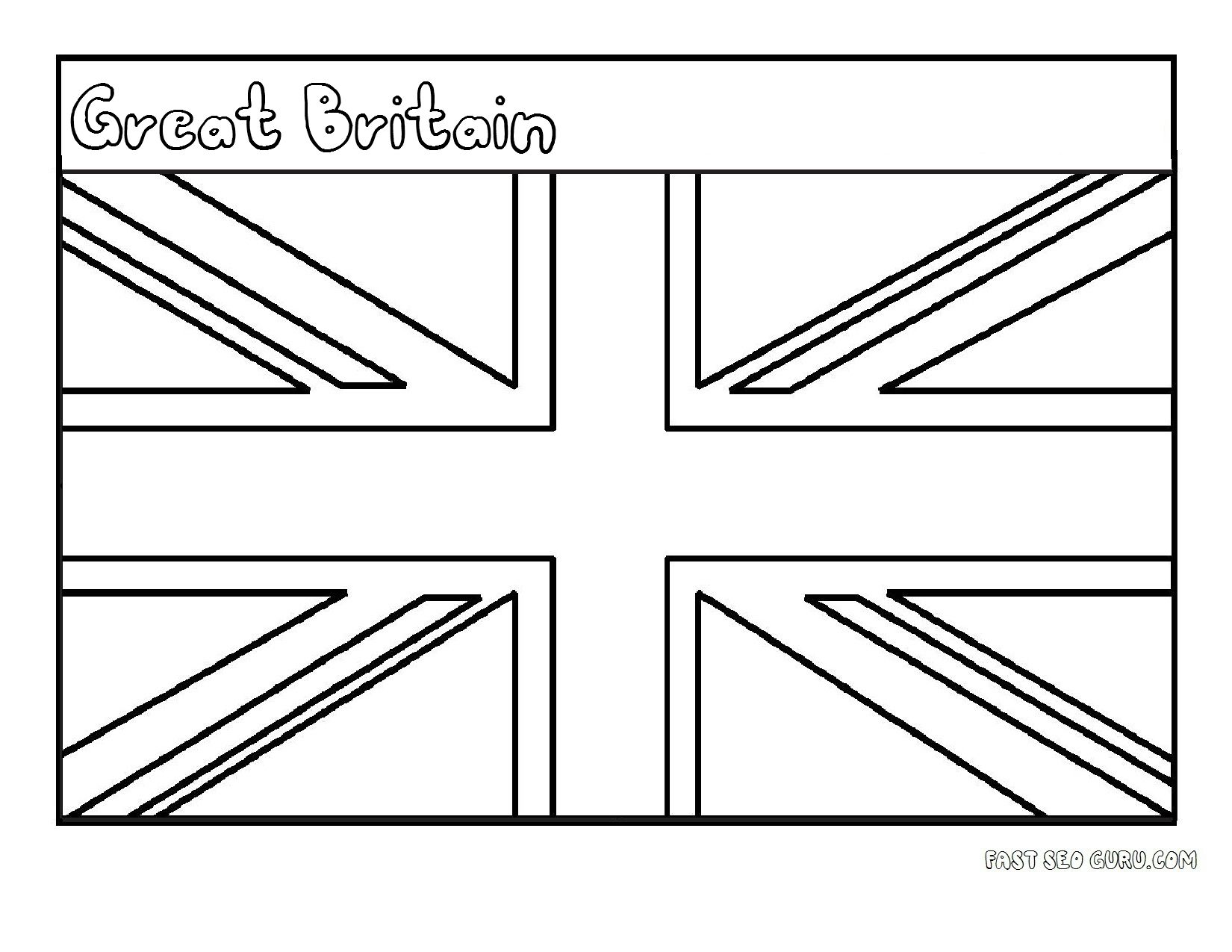 Flag coloring pages britain flag great britain flag