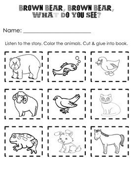 Brown bear brown bear what do you see printable book activity