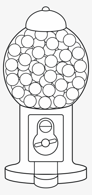 Gumball machine line art art for kindergarten