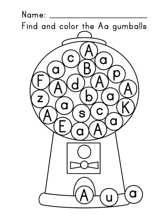 Printable gumball letter search a