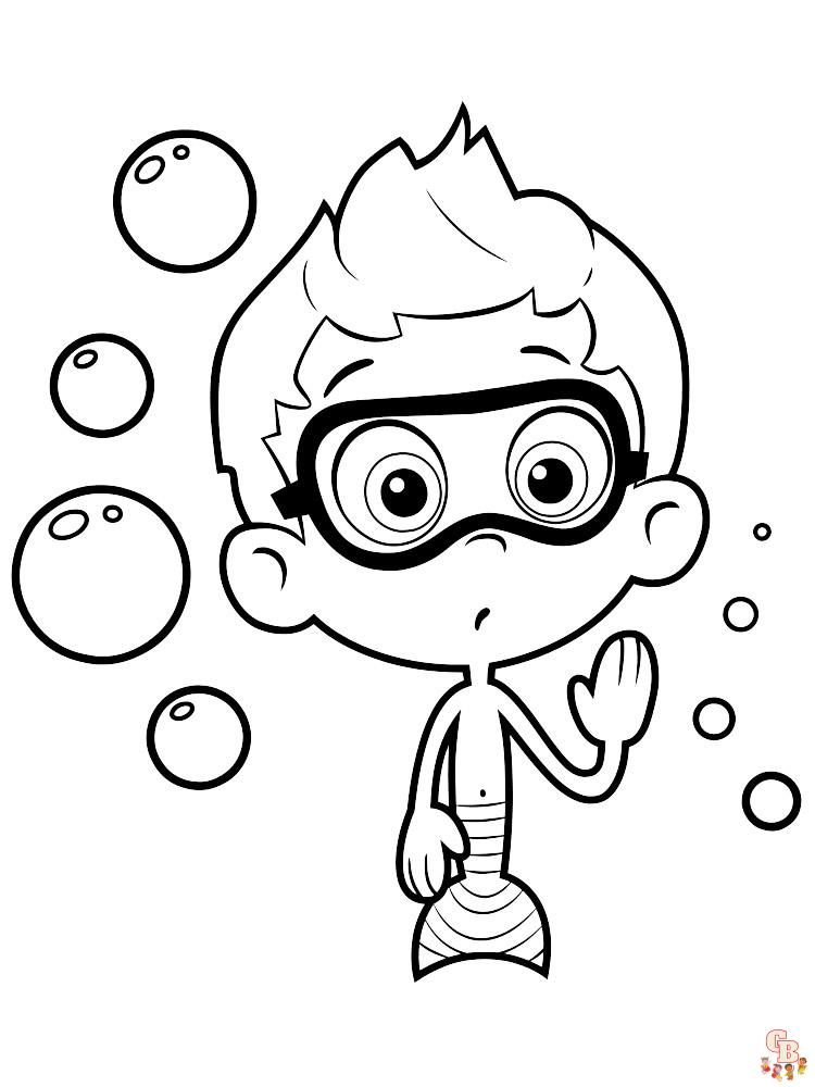 Free bubble guppies coloring pages