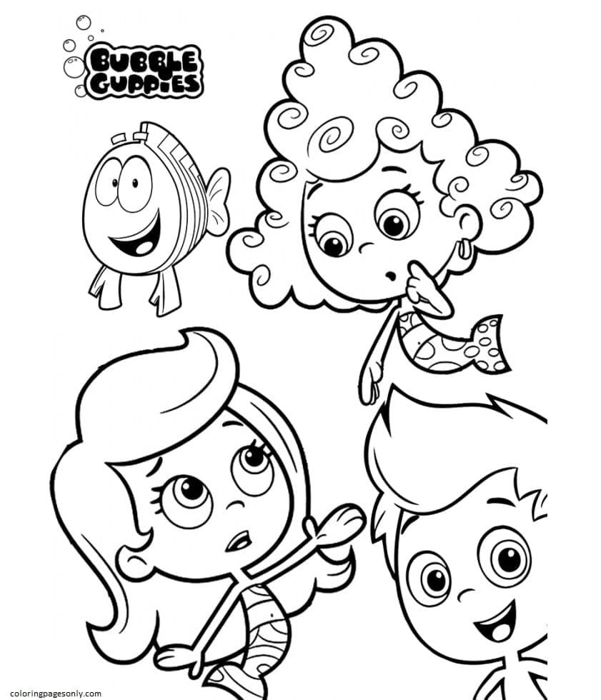 Bubble guppies coloring pages printable for free download