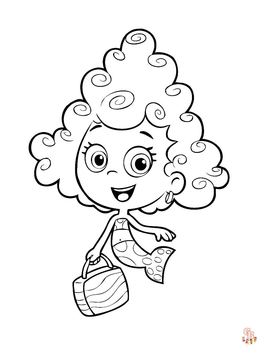 Free bubble guppies coloring pages