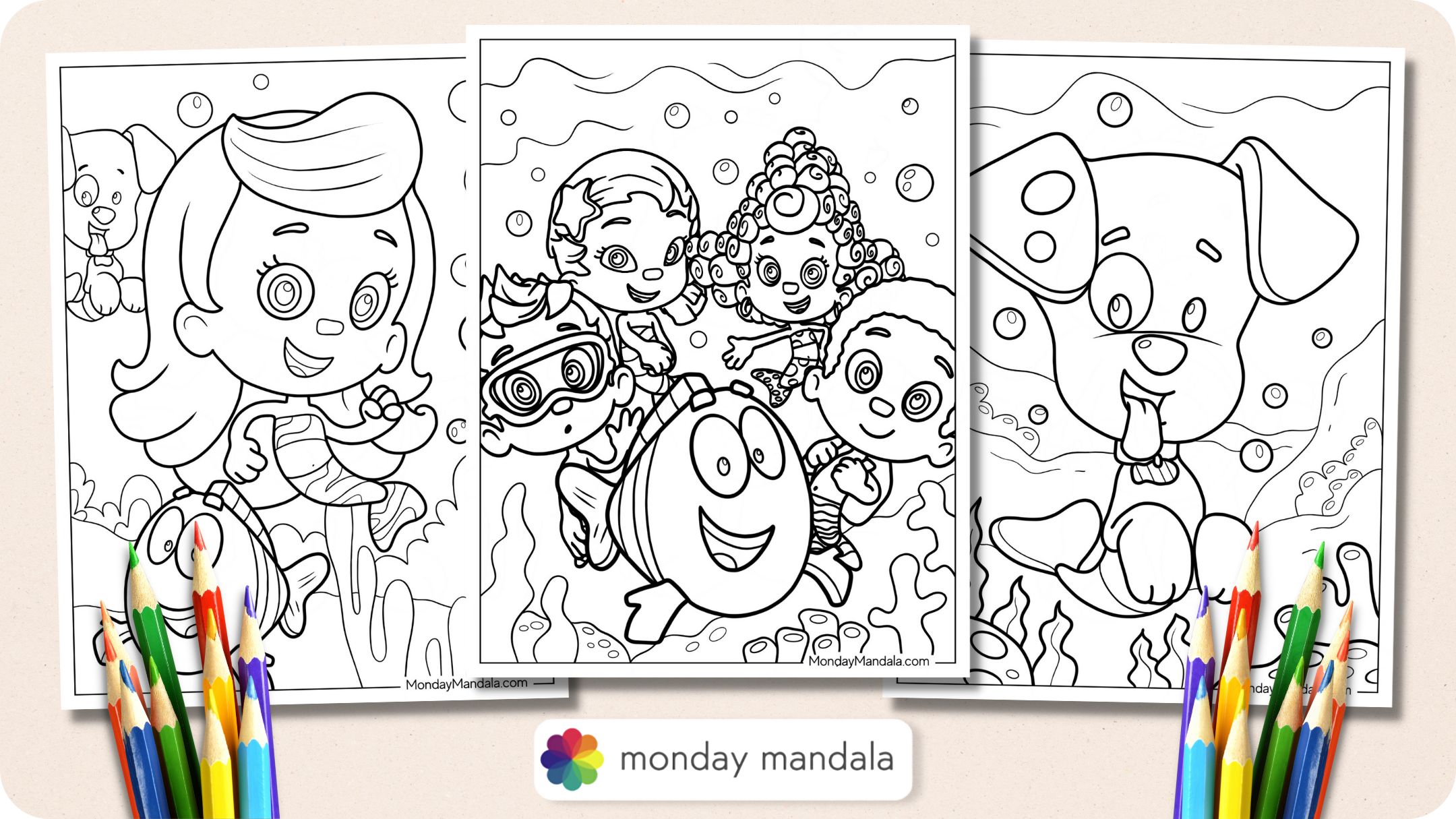 Bubble guppies coloring pages free pdf printables
