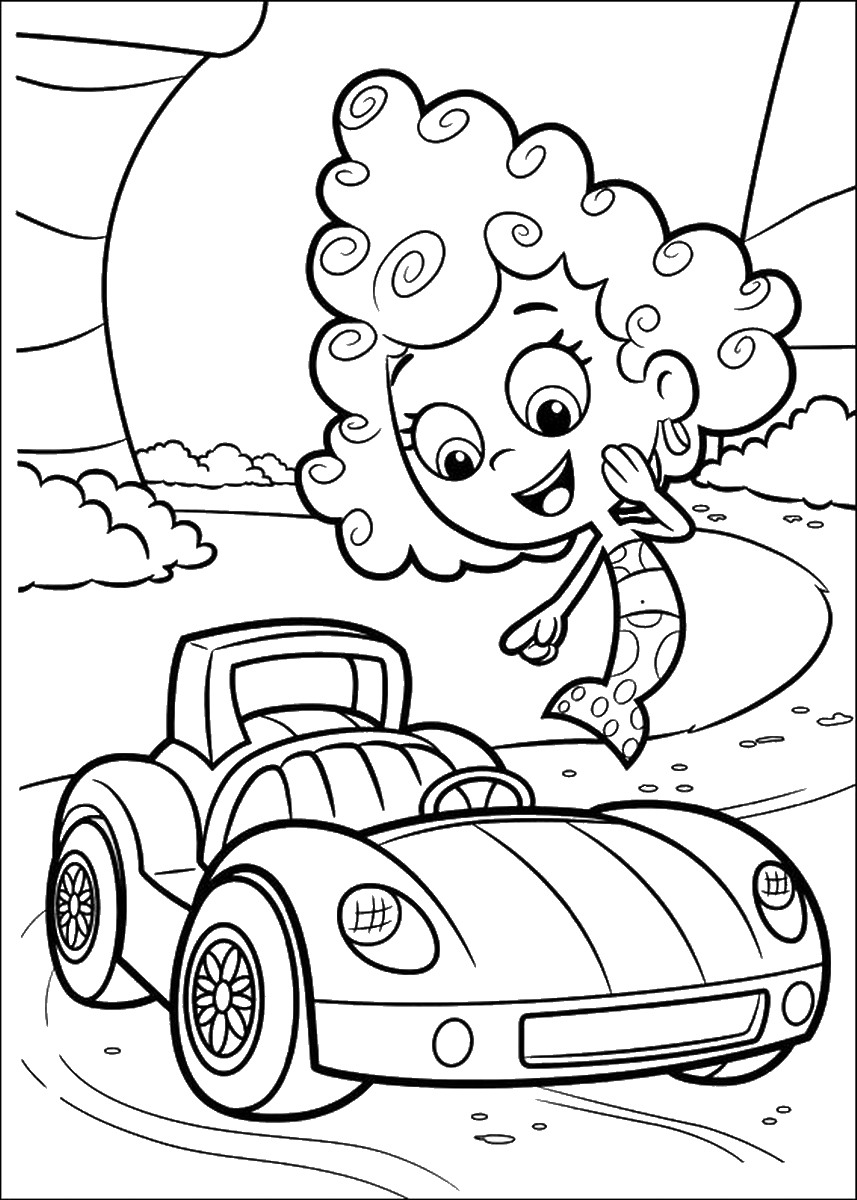 Bubble guppies coloring pages â birthday printable