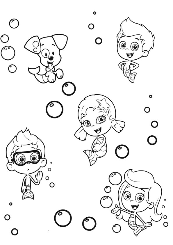 Free printable tubble guppies fowers coloring picture assignment sheets pictures for child