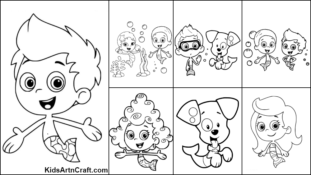 Bubble guppies coloring pages for kids â free printables