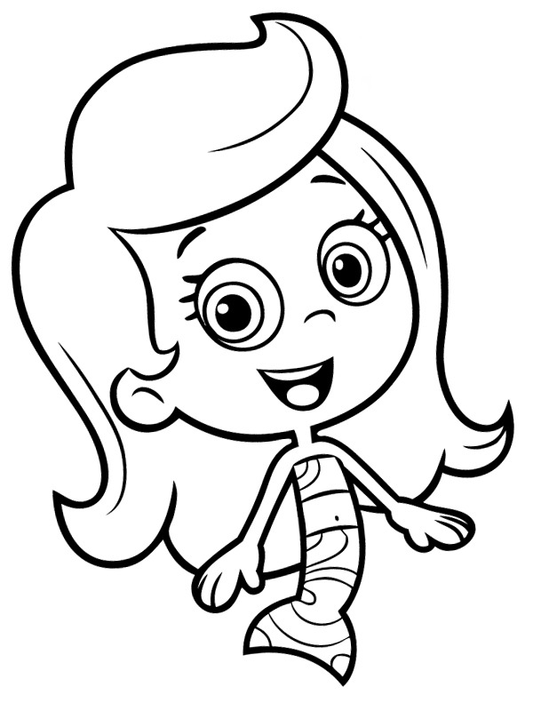 Molly bubble guppies coloring page