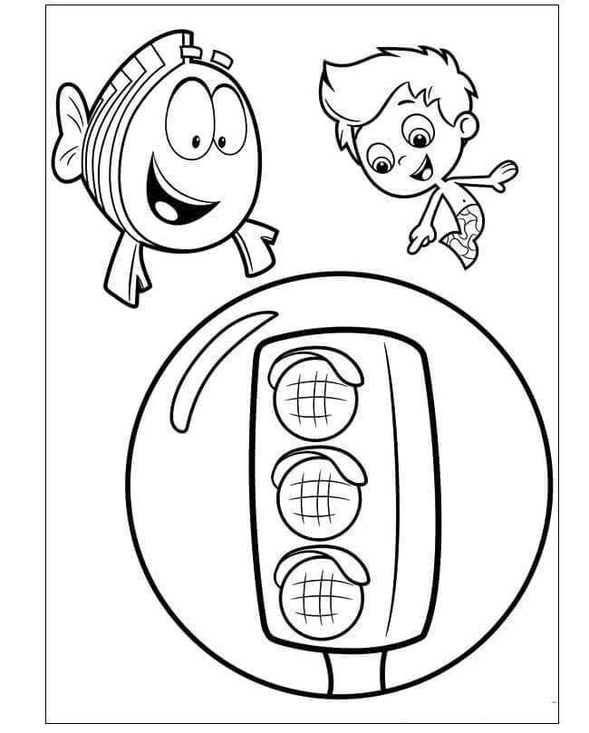 Mr grouper and gil investigate the traffic light coloring page