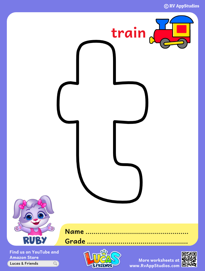 Alphabet t coloring pages
