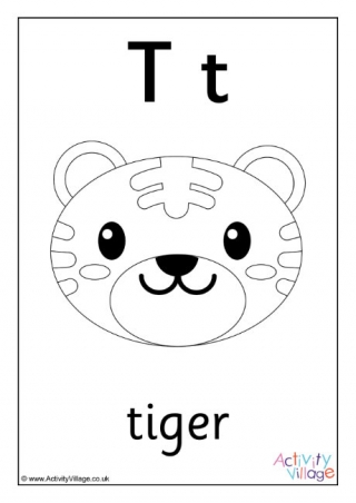 Letter t louring pages