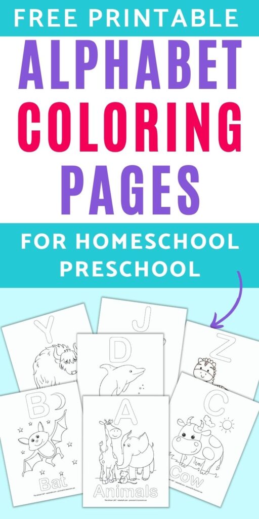 Free printable alphabet coloring pages no