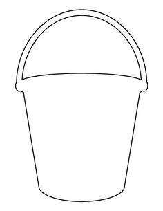 Bucket pattern use the printable outline for crafts creating stencils scrapbooking and more free pdf template to downlâ bucket drawing bucket filler bucket