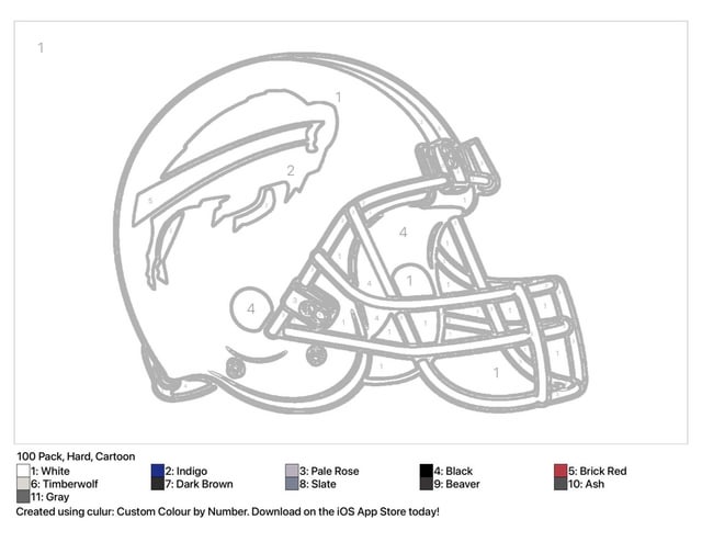 Buffalo bills helmet color by number you asked for it so i created another custom color by number using culur rbuffalobills